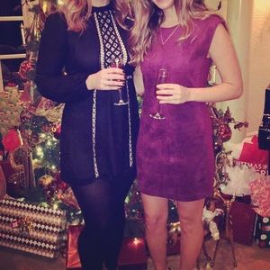 Black long sleeve mini dress